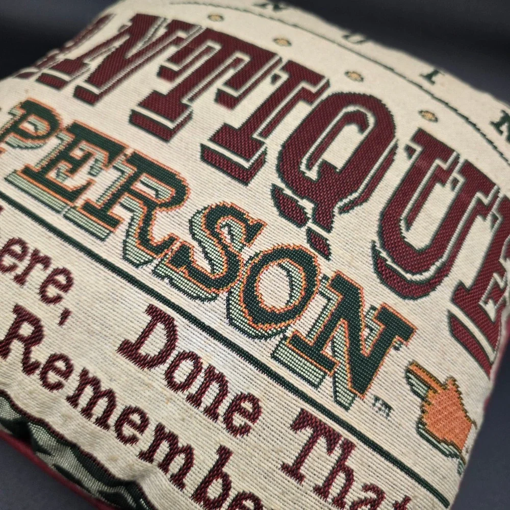 Antique Person‎ Pillow Been There Done That Can't Remember Throw Cushion 12x12